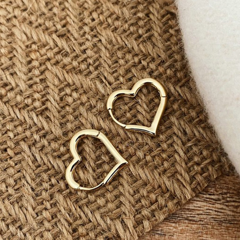 2025 New Classic Copper Alloy Smooth Metal Hoop Earrings For Woman Fashion Korean Jewelry Temperament  Daily Wear earrings